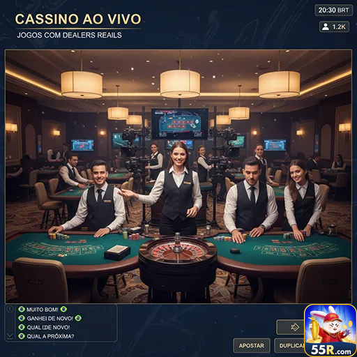 Cassino ao Vivo com 55r.com: Realismo e Interação Dinâmica